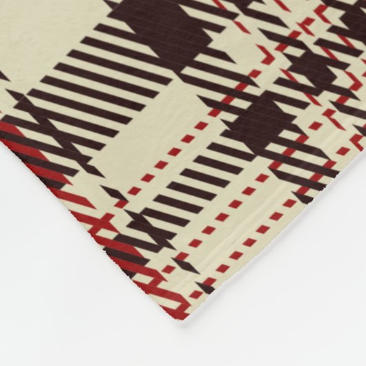 Tartan Brown Fleece Deken (Hoek)