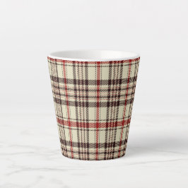 Tartan Brown Latte Mok
