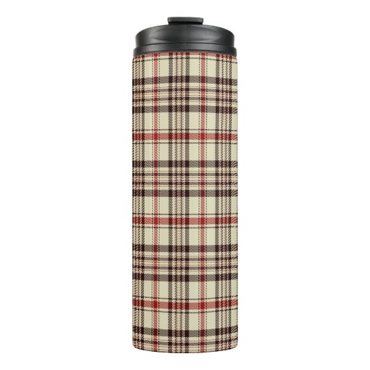 Tartan Brown Thermosbeker (Voorkant)