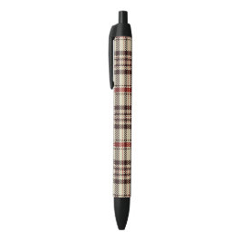 Tartan Brown Zwarte Inkt Pen