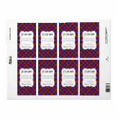 Tartan bruiloft gunst zaad pack label Laat liefde  (Full Sheet)