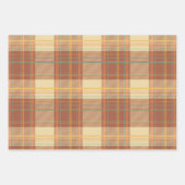 Tartan - bruin, beige, turquoise, Oranje, geel Inpakpapier Vel (Voorkant 3)
