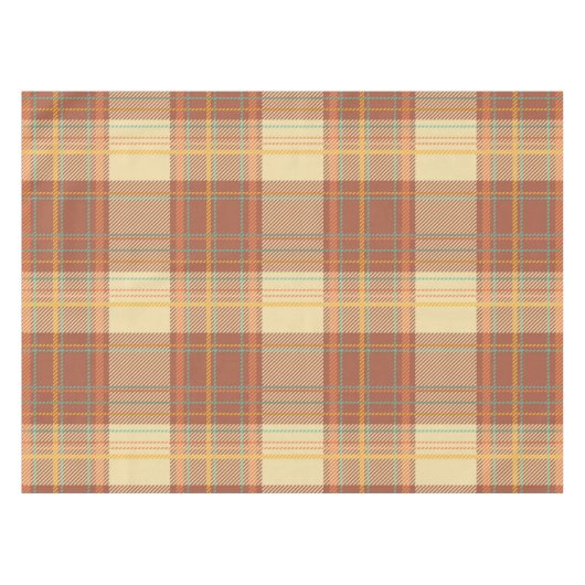 Tartan - bruin, beige, turquoise, Oranje, geel Tafelkleed (Voorkant (Horizontaal))