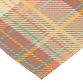 Tartan - bruin, beige, turquoise, Oranje, geel Tafelkleed (Gekanteld)