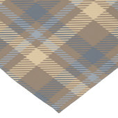 Tartan - Bruin, Blauw en Zand kleuren Korte Tafelloper (Hoek)