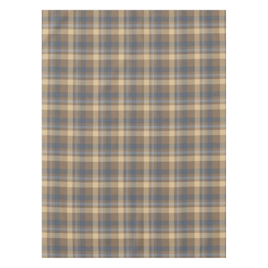 Tartan - Bruin, Blauw en Zand kleuren Tafelkleed (Voorkant)