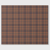 Tartan - bruin - Taupe-Burnt Sienna-Rustic Gold Cadeaupapier (Vlak)