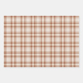 Tartan-Burnt Sienna-Rustic Gold-Cement-Terracotta Inpakpapier Vel (Voorkant 3)