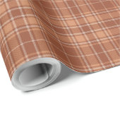Tartan - Burnt Sienna-Terracotta-Milky Brown Cadeaupapier (Rol Hoek)