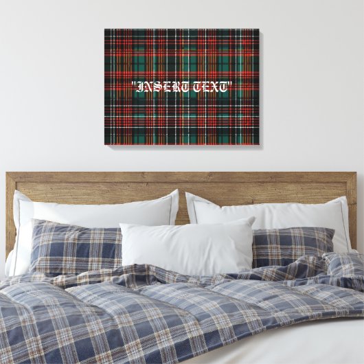 Tartan Canvas Afdruk (Insitu (Slaapkamer))