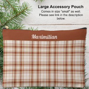 Tartan - Cement-Brown - GROTE Accessoirezak Etui