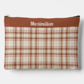 Tartan - Cement-Brown - GROTE Accessoirezak Etui (Voorkant)