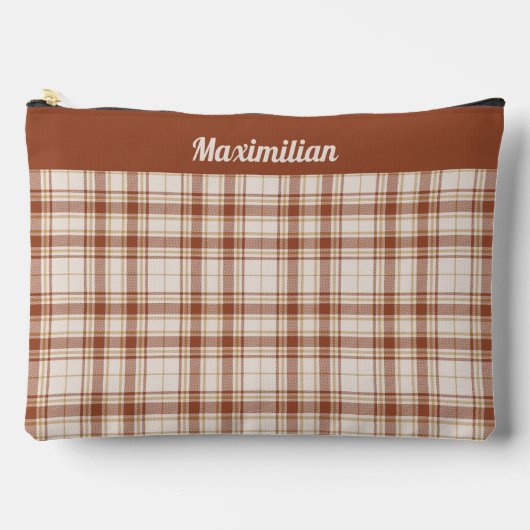 Tartan - Cement-Brown - GROTE Accessoirezak Etui (Voorkant)