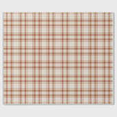 Tartan - Cement-Burnt Sienna-Rustic Gold Cadeaupapier (Vlak)