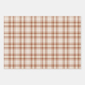 Tartan - Cement-Burnt Sienna-Rustic Gold Inpakpapier Vel (Voorkant)