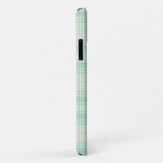 Tartan - cement in wit met verschillende groene hu Case-Mate iPhone case (Achterkant/rechts)