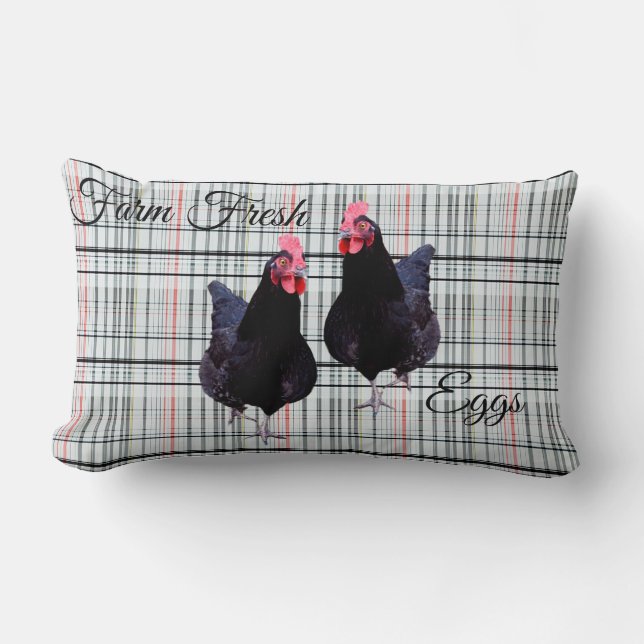 Tartan Chicken Boerderij Fresh Design, Kussen (Voorkant)