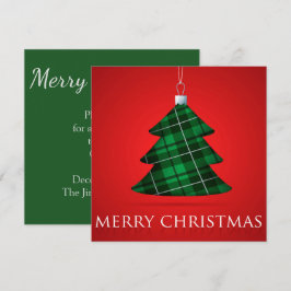 Tartan Christmas bauble Kaart