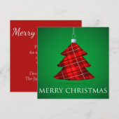 Tartan Christmas bauble Kaart (Voorkant / Achterkant)