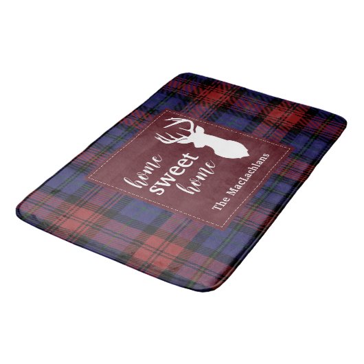 Tartan Christmas MacLachlan Gepersonaliseerde Plai Badmat (Gekanteld)