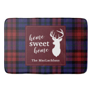 Tartan Christmas MacLachlan Gepersonaliseerde Plai Badmat