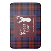 Tartan Christmas MacLachlan Gepersonaliseerde Plai Badmat (Voorkant Verticaal)