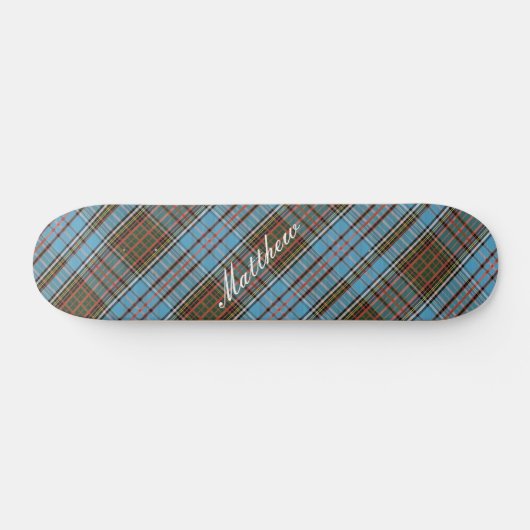 Tartan Clan Anderson Checkered Pset Persoonlijk Skateboard (Horizontaal)