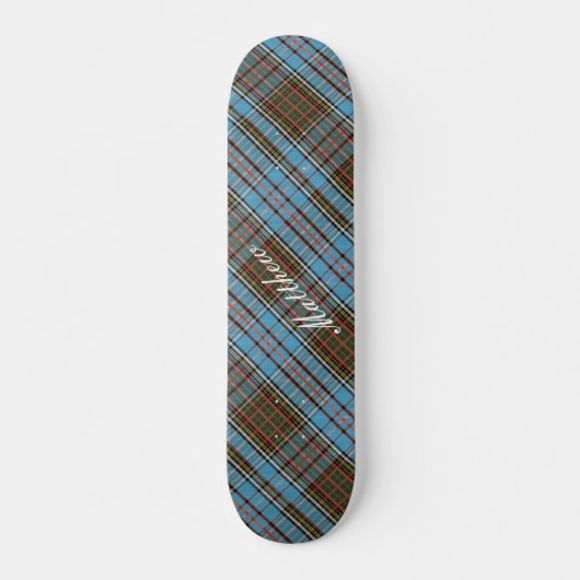 Tartan Clan Anderson Checkered Pset Persoonlijk Skateboard (Voorkant)