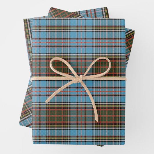 Tartan Clan Anderson Gecontroleerd patroonpatroon Inpakpapier Vel (In situ)