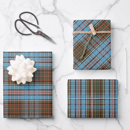 Tartan Clan Anderson Gecontroleerd patroonpatroon Inpakpapier Vel (Voorkant)
