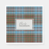 Tartan Clan Anderson Pset Check Custom Paper Servet (Voorkant)