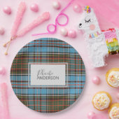Tartan Clan Anderson Pset Check Custom Papieren Bordje (Feest)
