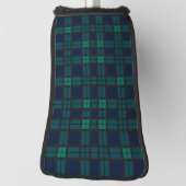 Tartan Clan Black Bekijk de blauwe groene cheque Golfheadcover (Draai 90)