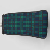 Tartan Clan Black Bekijk de blauwe groene cheque Golfheadcover (Voorkant)