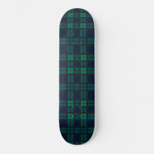 Tartan Clan Black Bekijk de blauwe groene cheque Persoonlijk Skateboard