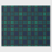 Tartan Clan Black Bekijk de groene blauwe cheque Cadeaupapier (Vlak)