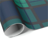 Tartan Clan Black Bekijk de groene blauwe cheque Cadeaupapier (Rol Hoek)