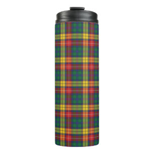 Tartan Clan Buchanan Groene Rode Check Thermosbeker
