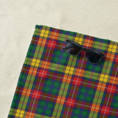 Tartan Clan Buchanan Plaid Geel Rood Groen Check Strandlaken (In situ)
