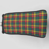 Tartan Clan Buchanan Plaid Groen Rood Geel Check Golfheadcover (Voorkant)