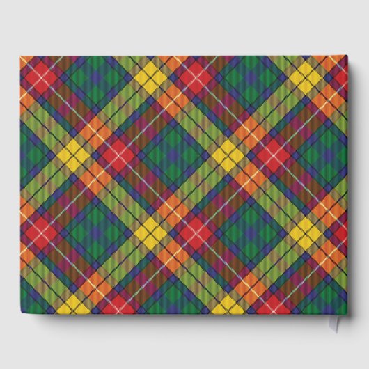 Tartan Clan Buchanan Schots geruit meerkleurig aan Gastenboek (Achterkant)