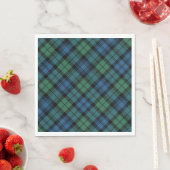 Tartan Clan Campbell Blauw Groen geruit patroon Servet (Insitu)