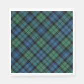 Tartan Clan Campbell Blauw Groen geruit patroon Servet (Voorkant)