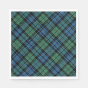 Tartan Clan Campbell Blauw Groen geruit patroon Servet