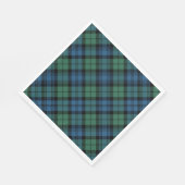 Tartan Clan Campbell Blauw Groen geruit patroon Servet (Hoek)