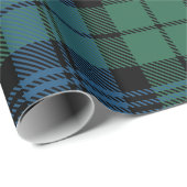 Tartan Clan Campbell Blauw groene cheque Cadeaupapier (Rol Hoek)