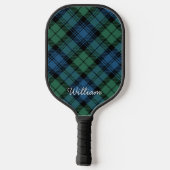 Tartan Clan Campbell Blauwe Groene Rustige Rustiek Pickleball Paddle (Achterkant)