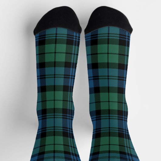 Tartan Clan Campbell Green Check Pset Sokken (Top)
