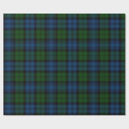 Tartan Clan Campbell Militair Gepland Groen Contro Cadeaupapier (Vlak)