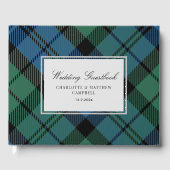 Tartan Clan Campbell Plaid Blauw Groen Check Custo Gastenboek (Voorkant)